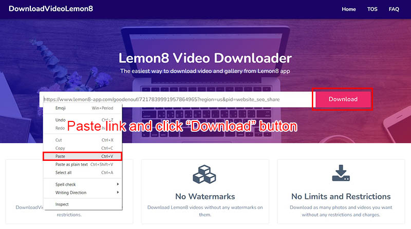 How to download video Lemon8